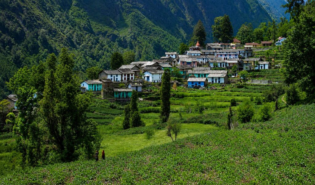 Traditional Garhwali houses in Kalap village