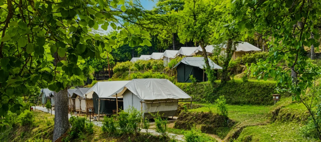Nayalap Camps luxury glamping tents Shitalakhet Uttarakhand forest